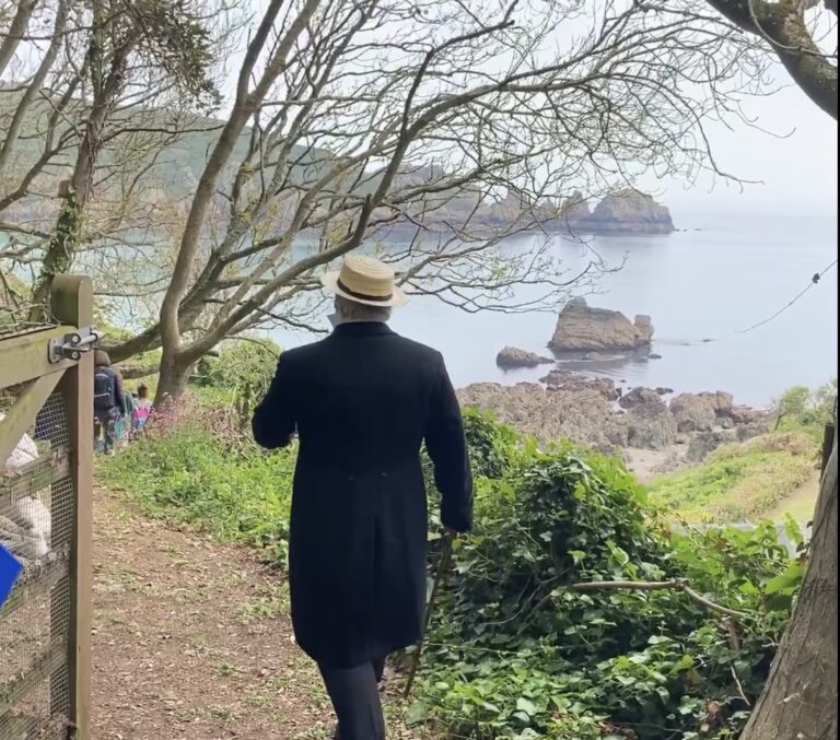 Victor Hugo en marche at Moulin Huet Bay in Guernsey in 2022